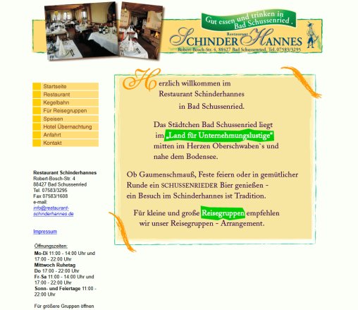 Restaurant Schinderhannes Bad Bad Schussenried