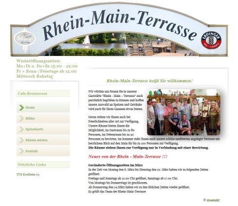 Rhein Main Terrasse | Maaraue 21 | 55246 Mainz Kostheim Erfahrung Rhein Main Terrasse | Maaraue 21 | 55246 Mainz Kostheim Öffnungszeit
