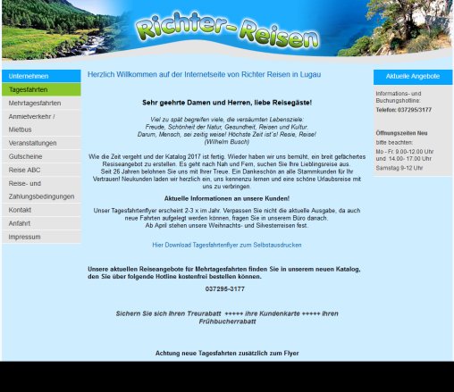 Richter Reisen Ihr Reiseveranstalter in Lugau im Erzgebirge Unternehmen Erfahrung Richter Reisen Ihr Reiseveranstalter in Lugau im Erzgebirge Unternehmen Öffnungszeit