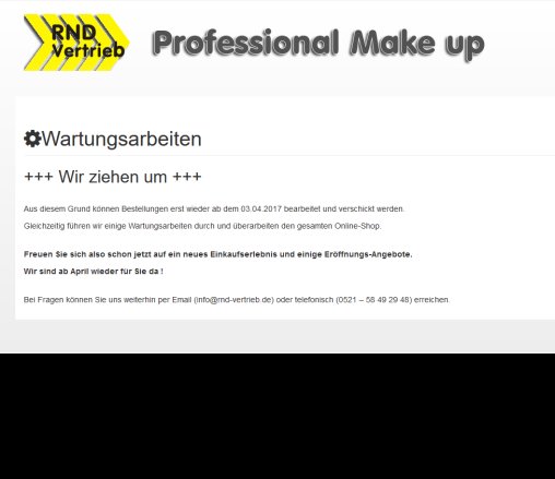 RND Vertrieb Professional Make up RND Vertrieb Erfahrung RND Vertrieb Professional Make up RND Vertrieb Öffnungszeit
