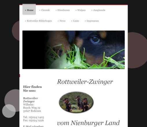 Rottweiler Zwinger vom Nienburger Land   Home  öffnungszeit