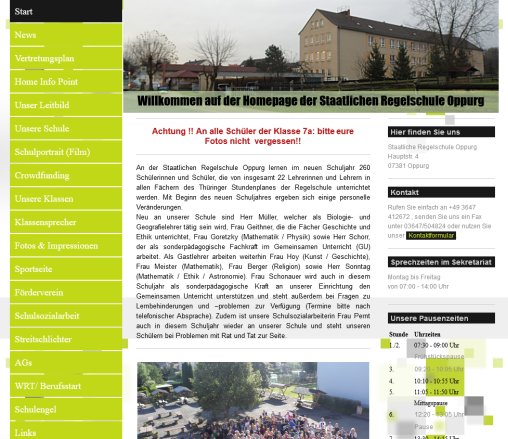 Staatliche Regelschule Oppurg Start Erfahrung Staatliche Regelschule Oppurg Start Öffnungszeit