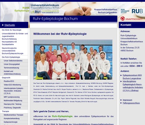 Willkommen bei der Ruhr Epileptologie | Ruhr Epileptologie Bochum  &ouml;ffnungszeit