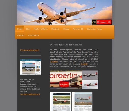 Line up on Runway 18 | Virtuelle und reale Welt der Luftfahrt  &ouml;ffnungszeit