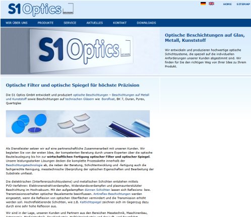 Optische Spiegel und optische Filter   S1 Optics GmbH S1 Optics GmbH öffnungszeit