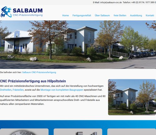 Herzlich Willkommen bei der Firma Salbaum CNC Präzisionsfertigung  öffnungszeit
