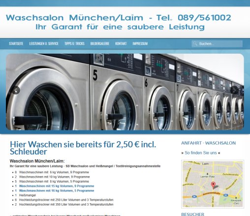 Waschsalon München/Laim   Hier Waschen sie bereits für 2 50 € incl. Schleuder  öffnungszeit