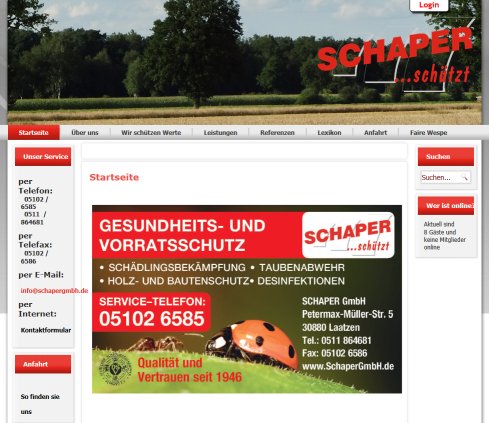 Startseite   Schädlingsbekämpfung Hannover Schaper GmbH öffnungszeit