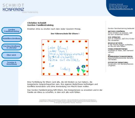 SchmidtKonferenz.de   Christine Schmidt Gordon Familientraining  &ouml;ffnungszeit