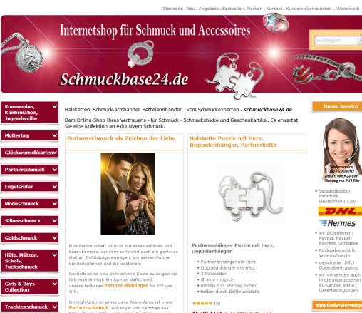 Schmuckbase24   Internetshop für Schmuck und Accessoires  öffnungszeit