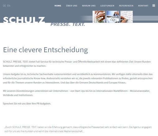 Schulz.Presse.Text: Home  öffnungszeit