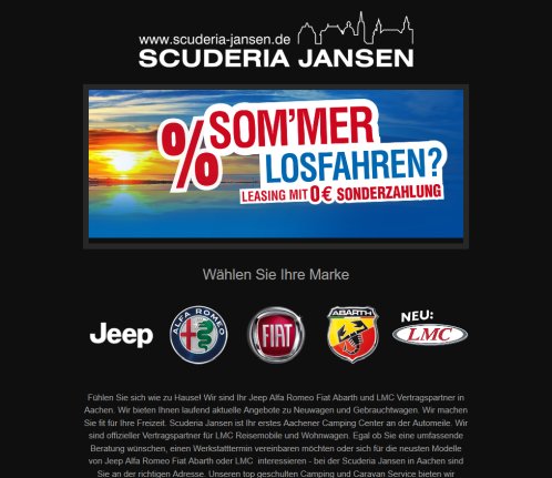 Willkommen bei Scuderia Jansen & Jansen Automobile in Aachen SCUDERIA JANSEN GMBH & CO. KG öffnungszeit