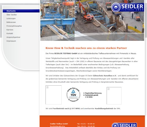 Startseite | Seidler Tiefbau Seidler Tiefbau GmbH öffnungszeit