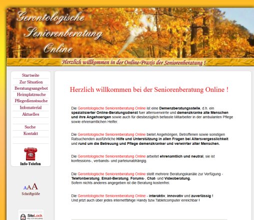 Gerontologische Seniorenberatung Online bietet Demenzberatung für pflegende Angehörige Erfahrung Gerontologische Seniorenberatung Online bietet Demenzberatung für pflegende Angehörige Öffnungszeit