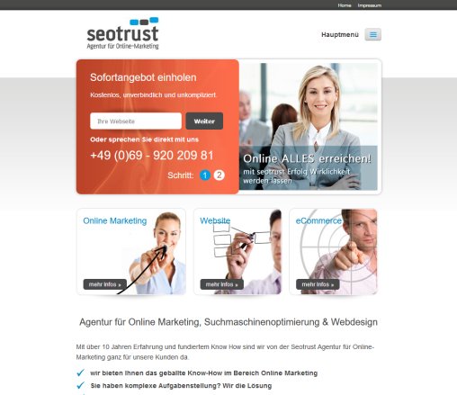 SEO Agentur für Suchmaschinenoptimierung & Online Marketing Seotrust GmbH & Co. KG öffnungszeit