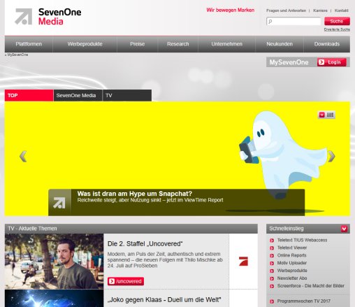 MySevenOne | SevenOne Media | Wir bewegen Marken SevenOne Media  öffnungszeit