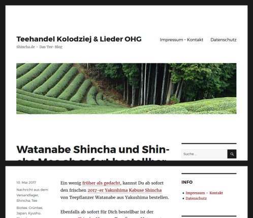 Shincha.de | Neuer grüner Tee aus Japan Teehandel Kolodziej & Lieder OHG Erfahrung Shincha.de | Neuer grüner Tee aus Japan Teehandel Kolodziej & Lieder OHG öffnungszeit