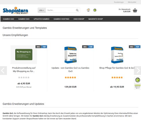 Gambio Gx2 Module und Templates Erfahrung Gambio Gx2 Module und Templates Öffnungszeit