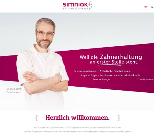 Zahnarztpraxis Dr. Timo Simniok   Home  öffnungszeit