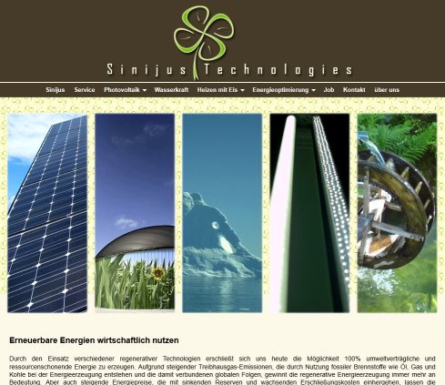 Sinijus Technologies   Energie für eine regenerative Zukunft!  öffnungszeit