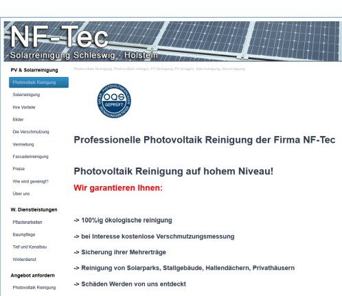 Photovoltaik & Solarreinigung Schleswig Holstein  öffnungszeit