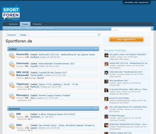 Sportforen.de   Das Diskussionsforum für Sportfans  öffnungszeit