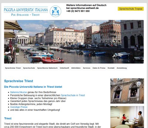 Sprachkurse Italienisch in Triest Erfahrung Sprachkurse Italienisch in Triest Öffnungszeit