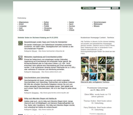 Stichwort Katalog.de Webkatalog Jetzt Webseite eintragen Erfahrung Stichwort Katalog.de Webkatalog Jetzt Webseite eintragen Öffnungszeit