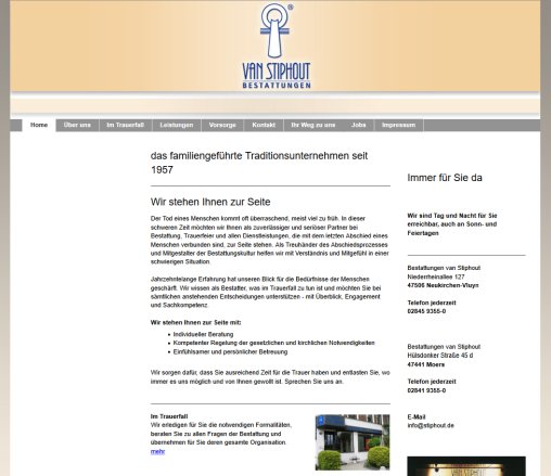 Bestattungen van Stiphout in Moers Willkommen Erfahrung Bestattungen van Stiphout in Moers Willkommen Öffnungszeit