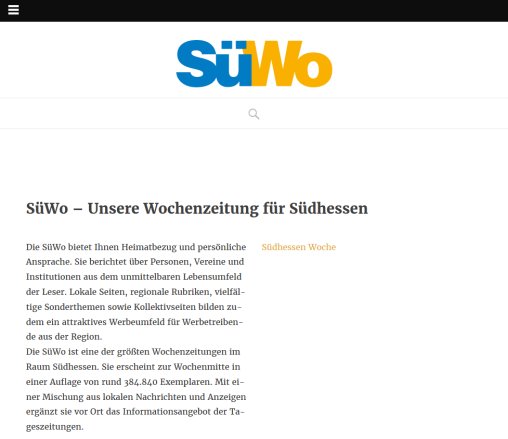 SüWo lokal   Anzeigenzeitung für Südhessen Echo Zeitungen GmbH öffnungszeit