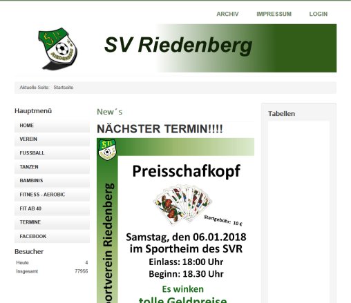 Startseite SV Riedenberg e.V. öffnungszeit