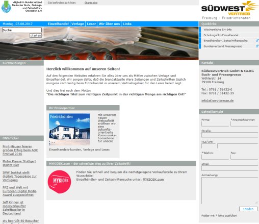 Südwestvertrieb GmbH & Co.KG   Startseite   öffnungszeit