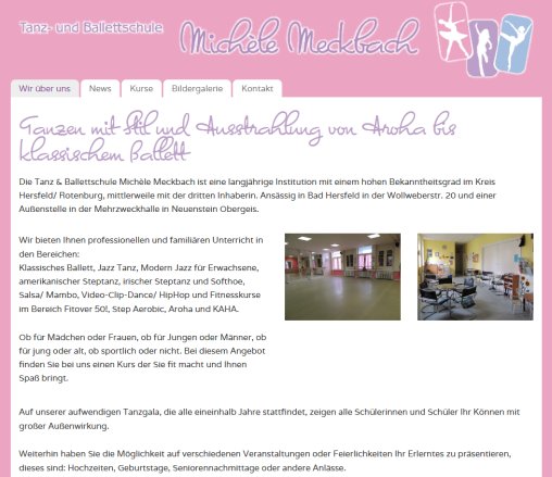 Willkommen auf unseren Seiten : Tanz & Ballettschule MichÃ¨le Meckbach   Bad Hersfeld und Neuenstein Obergeis  öffnungszeit