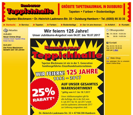 Teppichhalle Bleckmann.de: Teppiche Farben Laminat PVC Kollektionen Beratung & Service Erfahrung Teppichhalle Bleckmann.de: Teppiche Farben Laminat PVC Kollektionen Beratung & Service öffnungszeit