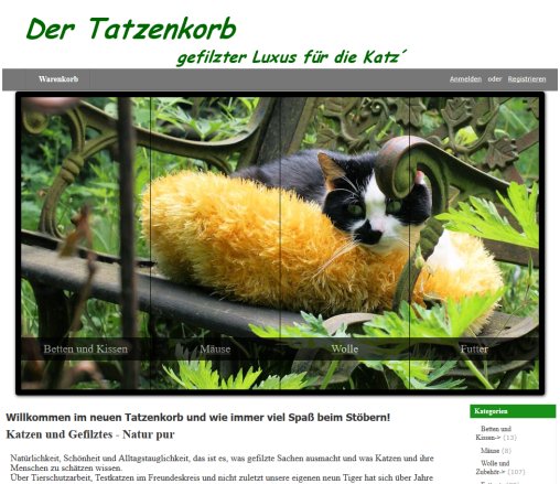 Der Tatzenkorb   gefilzter Luxus für die Katz  öffnungszeit