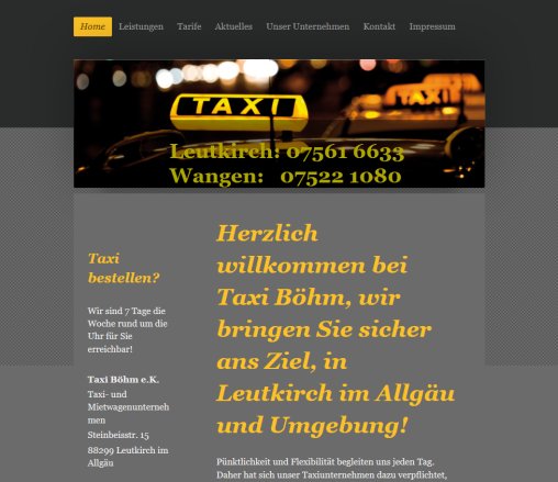 Taxi Böhm Leutkirch Home Taxi Böhm e.K. Erfahrung Taxi Böhm Leutkirch Home Taxi Böhm e.K. öffnungszeit
