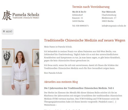Traditionelle Chinesische Medizin Berlin   TCM Praxis Scholz  öffnungszeit
