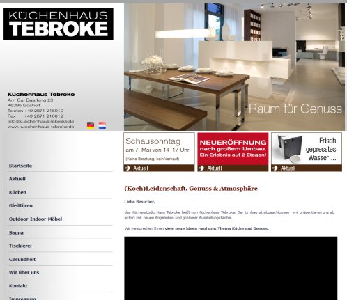 Küchenhaus Tebroke GmbH  Ihr Küchenhaus in Bocholt  Küchen aus Meisterhand Küchenhaus Tebroke GmbH öffnungszeit