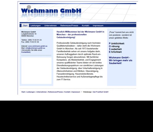 Wichmann Gebäudereinigung Wichmann GmbH öffnungszeit