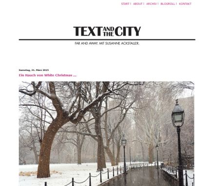 Text and the city | Far and away. Mit Susanne Ackstaller.  öffnungszeit