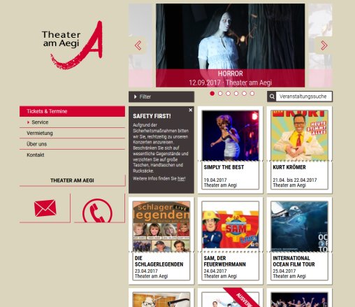 Theater am Aegi   Das Gastspielhaus in Hannover  &ouml;ffnungszeit