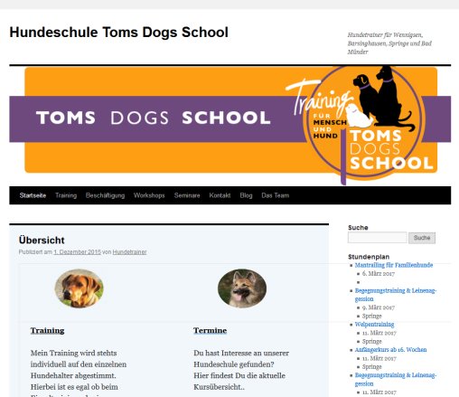 Hundeschule Toms Dogs School | Hundetrainer für Wennigsen  Barsinghausen und Springe  öffnungszeit