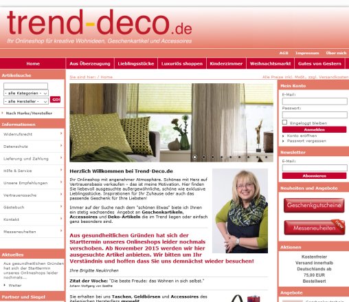 Trend Deco.de | Neukirchen Raumausstattung Gelsenkirchen | Wohnideen | Geschenkartikel | Accessoires  öffnungszeit
