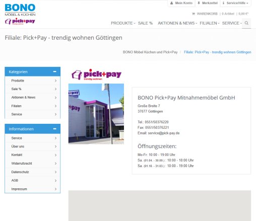 [trendig wohnen] pick+pay Möbel in Göttingen Pick+Pay Mitnahmemöbel GmbH öffnungszeit