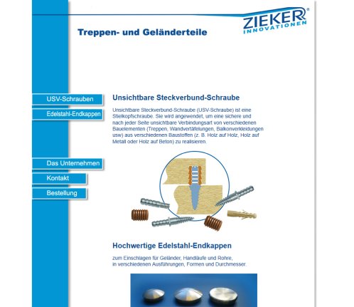 Unsichtbare Steckverbund Schrauben :: Ernst Zieker GmbH :: USV Schrauben :: Treppenteile :: Verbindungen von Bauelementen :: Stielkopfschrauben Ernst Zieker GmbH öffnungszeit