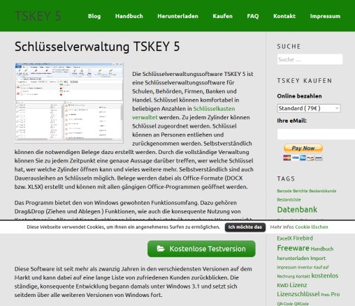 Schlüsselverwaltung TSKEY 2006  öffnungszeit