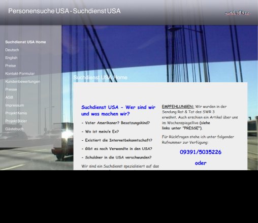 Suchdienst USA Home  öffnungszeit