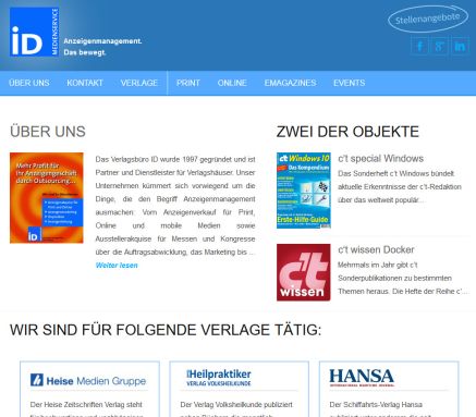 Verlagsbüro ID GmbH & Co.KG | Anzeigenvermarktung und Werbemittelverkauf für Zeitschriften  Magazine  Online  Mobile sowie Ausstellungsorganisation für Messen und Kongresse telepublic Verlag GmbH & Co. Medien KG öffnungszeit