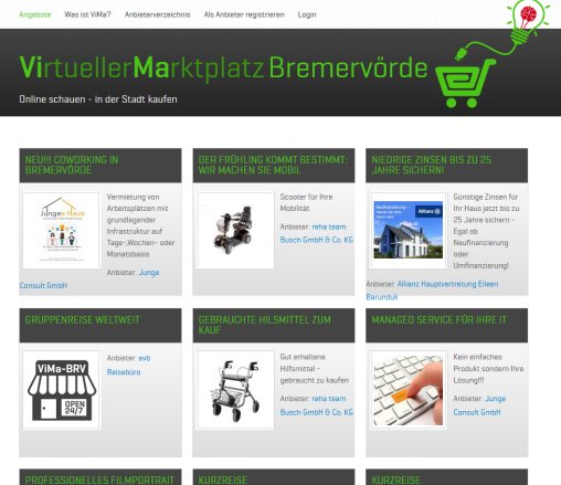 Virtueller Marktplatz Bremervörde   Angebote online finden und in der Stadt abholen   VIMA BRV Bremervörder City  und Stadtmarketing e.V. öffnungszeit