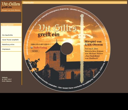 Vit Gilles greift ein Startseite Hörspiel Erich Oberem ISBN 978 3 9811456 0 1 Erfahrung Vit Gilles greift ein Startseite Hörspiel Erich Oberem ISBN 978 3 9811456 0 1 Öffnungszeit